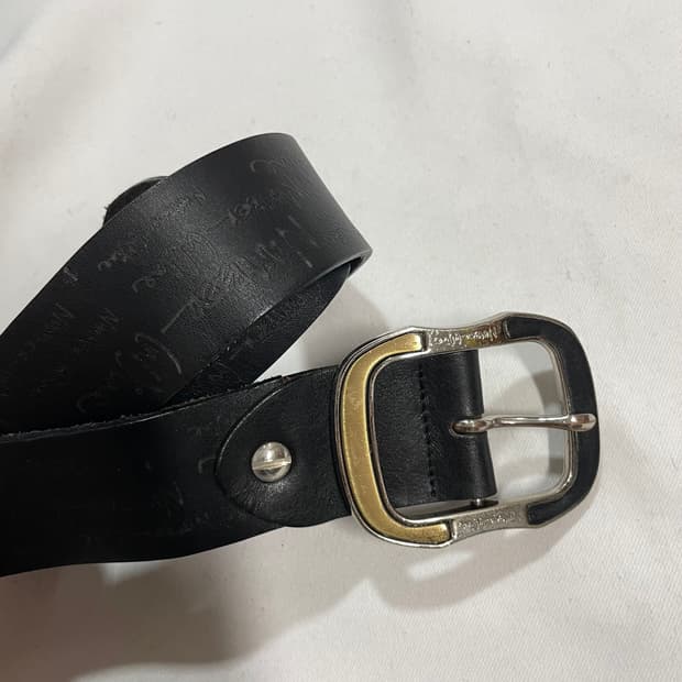 넘버나인 더블 버클 레더 벨트