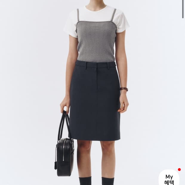 Dunst 던스트 CLASSIC A-LINE SKIRT 차콜 S