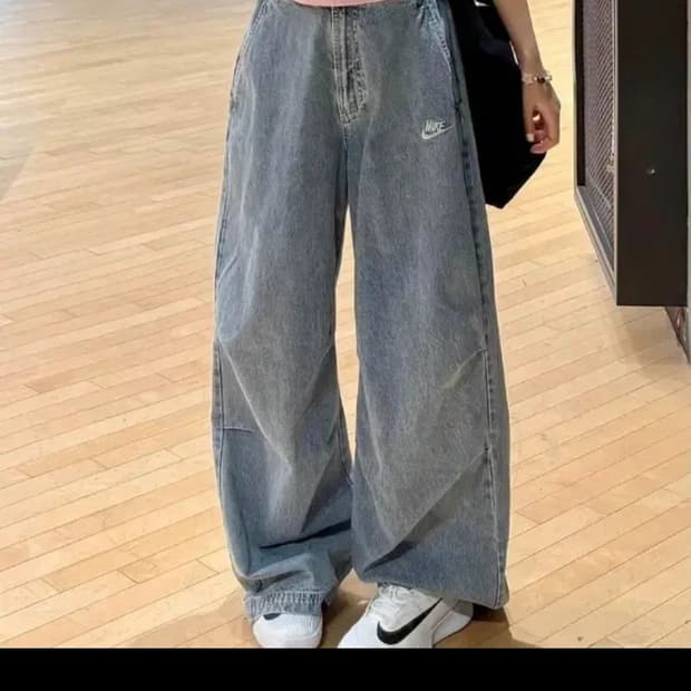 NIKE 나이키 우먼즈 스포츠웨어 BRS 와이드 팬츠 라이트 블루