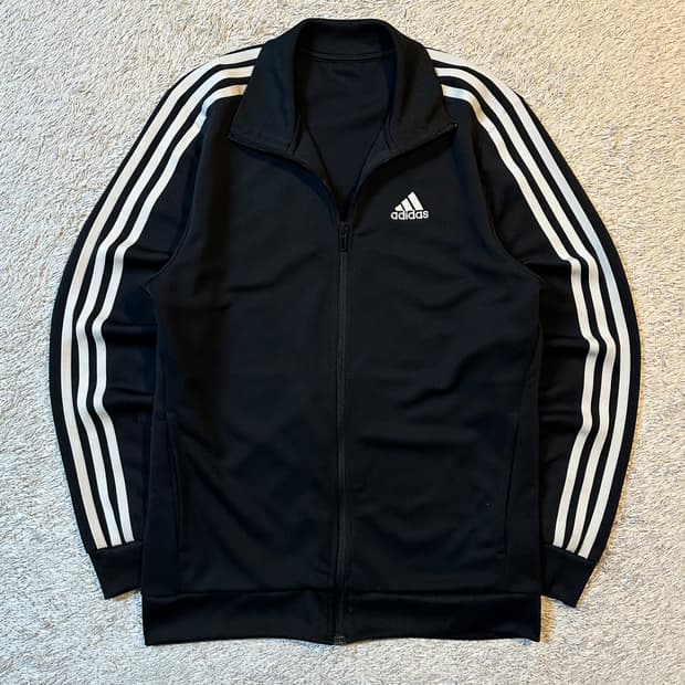 아디다스 ADIDAS 삼각로고 트랙탑 져지 블랙