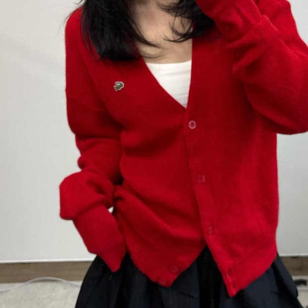 라코스테 레드 썸머 가디건