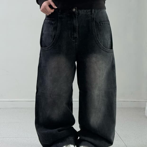 빈티지 루즈핏 워싱 팬츠