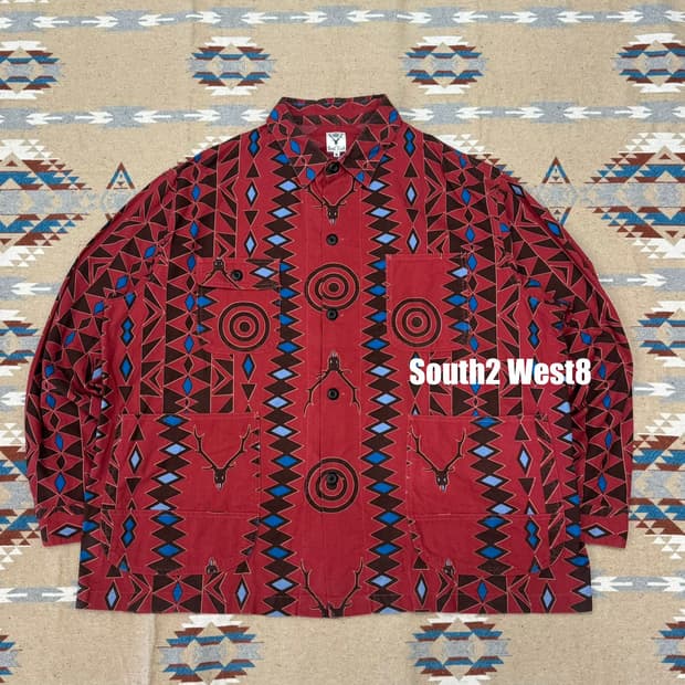 [M][100-105] 남이서팔 헌팅 플란넬 커버올 레드 