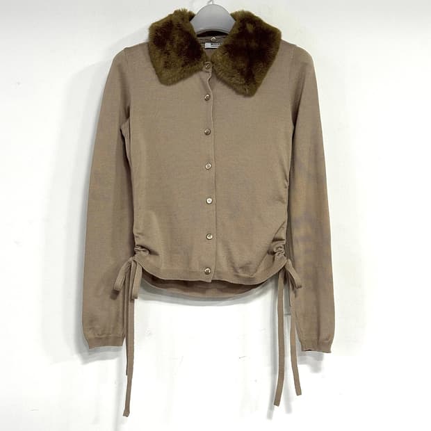 모스키노 퍼 카라 울 가디건