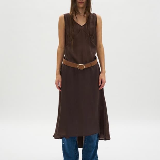 파르티멘토우먼 DARK SHEER LAYERED DRESS Msize