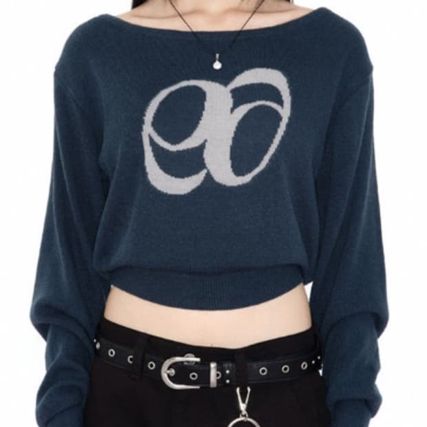 애즈온 보트넥 니트