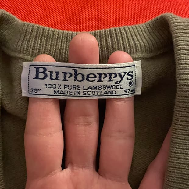 버버리 램스울 체크 니트 38