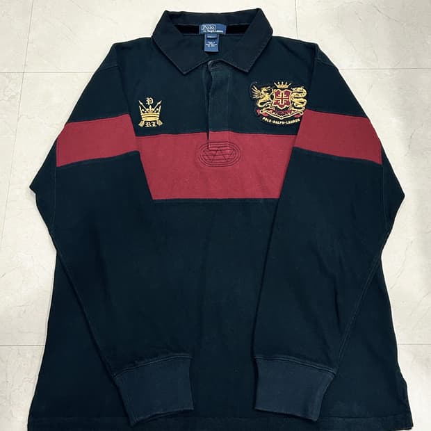 90-00s 폴로 랄프 로렌 럭비 셔츠 (키즈 L/성인 XS)