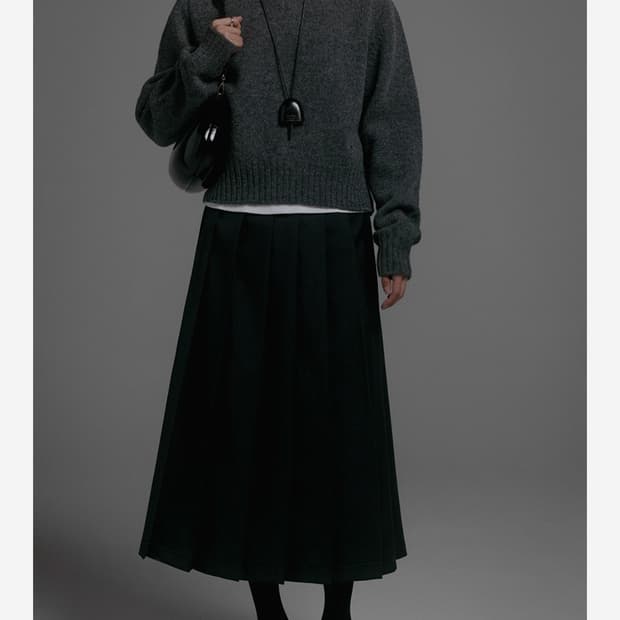 얼바닉30 hiro pleated skirt