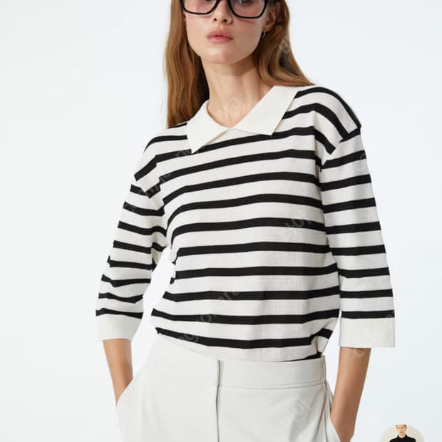 닥스 43만대 카라 니트탑 23년