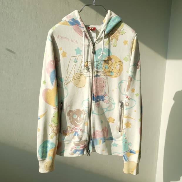 90s Hysteric glamour "Bear Dreme" hoodie