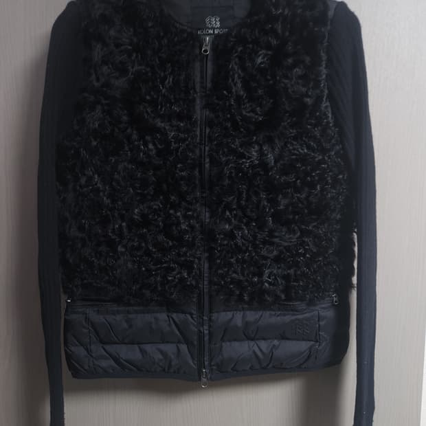 코오롱 구스 경량패딩 니트가디건, M