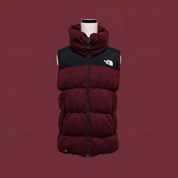 노스페이스 구스다운 니트 패딩 베스트