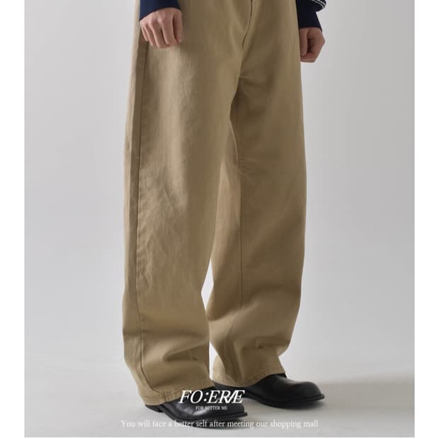 (새상품)USA 커브드 코튼 베이지팬츠