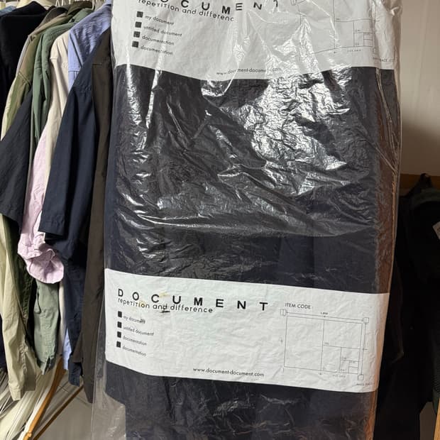 도큐먼트 핸드메이드 네이비 후드코트XL