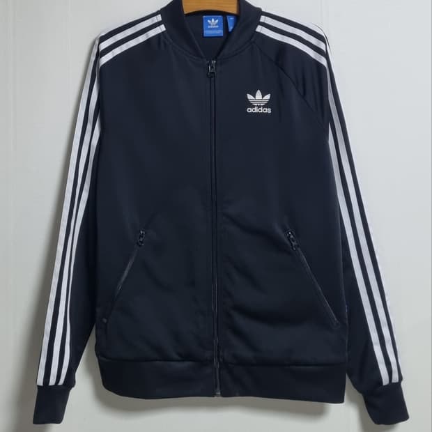 S (90) 아디다스 블랙 오리지널 트레이닝 져지 트랙탑