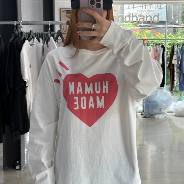 휴먼메이드 Date 그래픽 롱슬리브