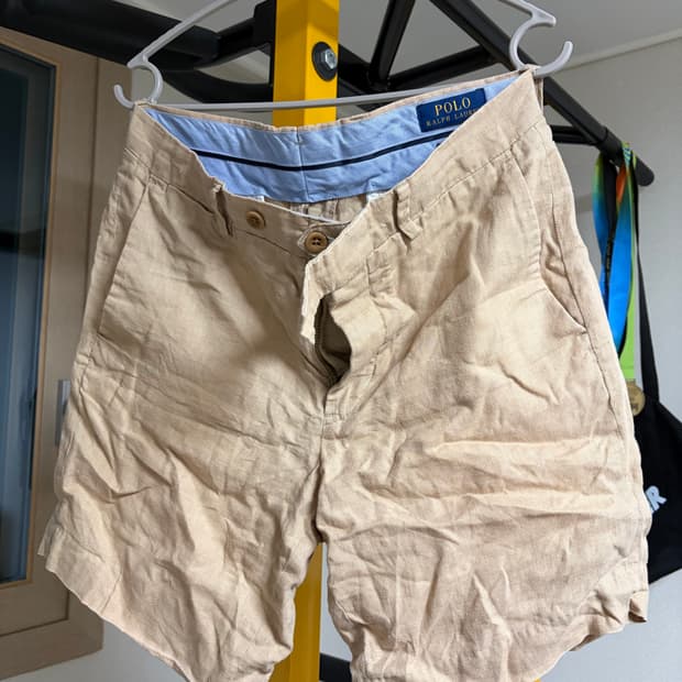 폴로 린넨 반바지 베이지