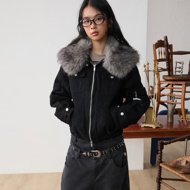 jikoo fur field jacket