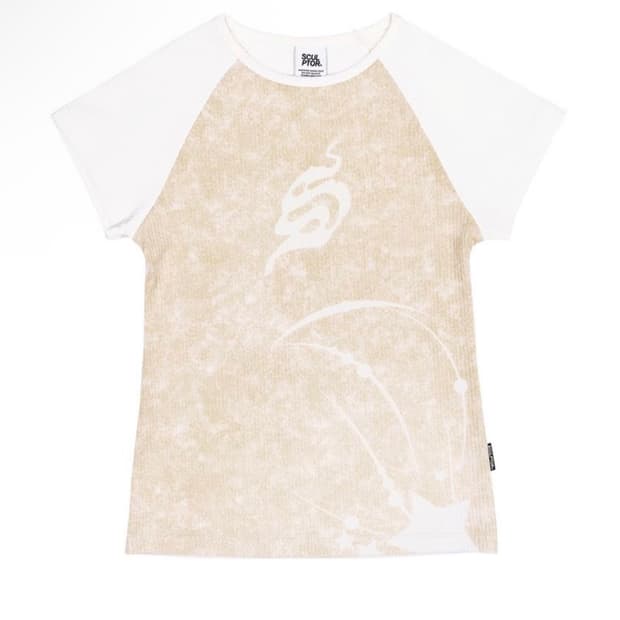 Sculptor Brushed Crop Top Ash Beige