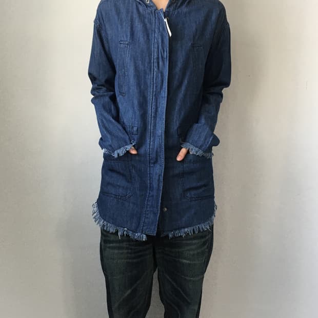 Fringe point hood zip up