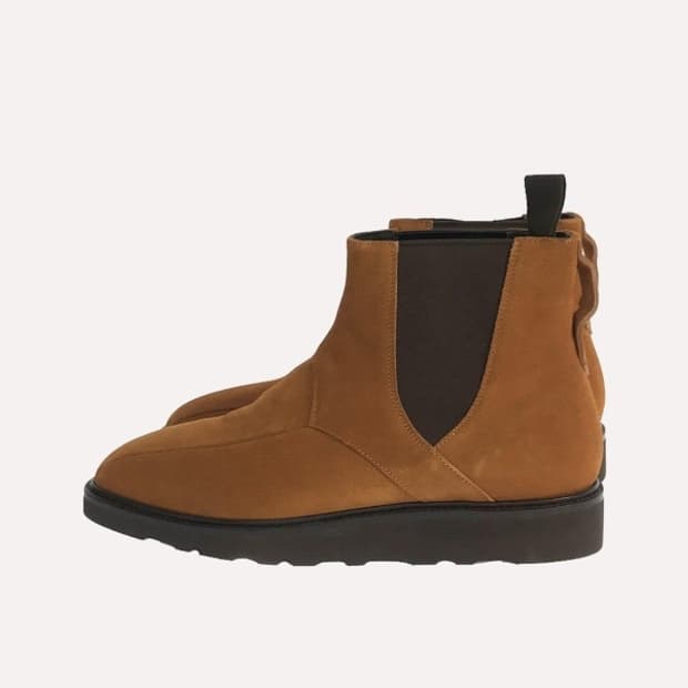4 BEAMS square toe chelsea boots