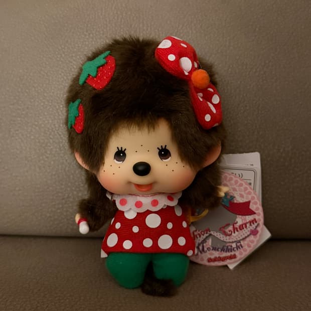 홍콩 빅헤드 딸기 몬치치 키링