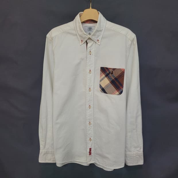 bape oxford patch shirt 베이프 옥스포드 패치 셔츠