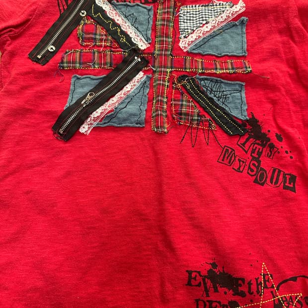 펑크 반팔 슬리브 일본빈티지