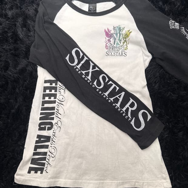 Y2k “SIX STARS” long sleeve T-shirt