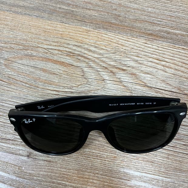레이밴  2132 f 55사이즈 편광 선글라스 블랙