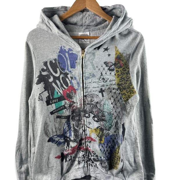 JPN y2k graphic zip-up1968