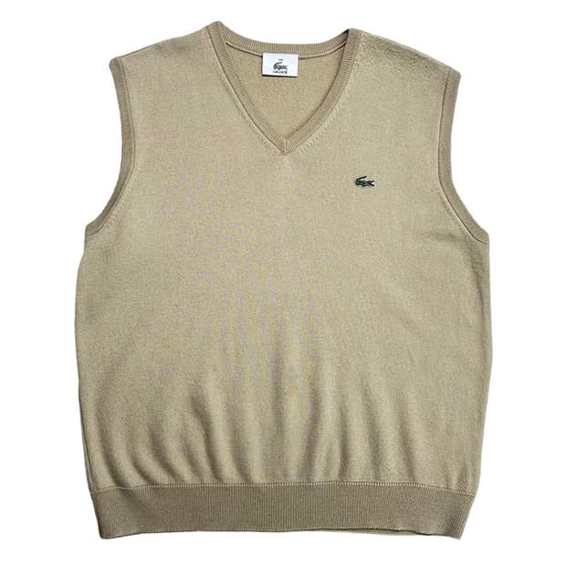 LACOSTE 니트 베스트 베이지 100