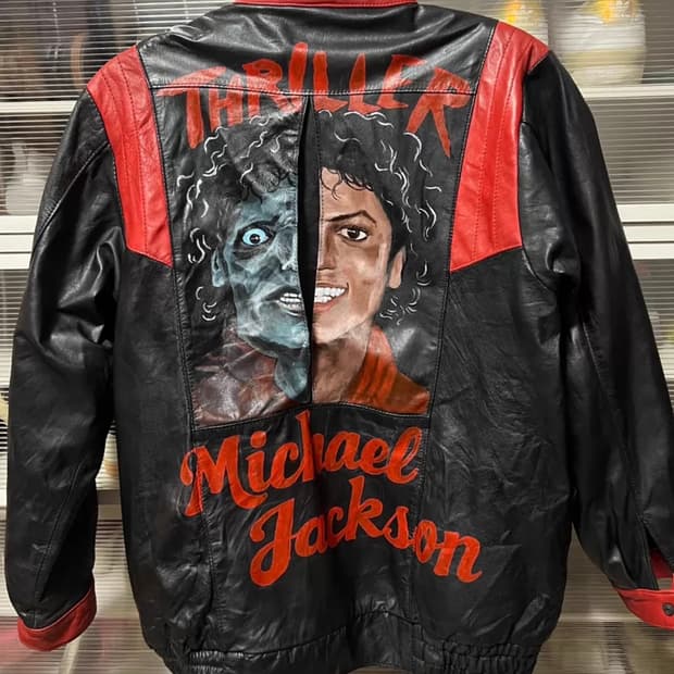 핸드페인티드 Michael Jackson Thriller 레더 자켓