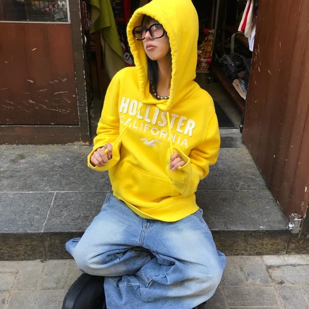 Hollister Yellow Hoodie
