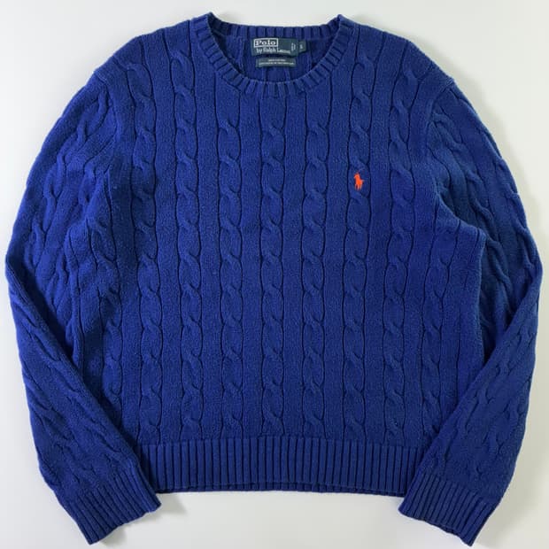 Polo 폴로 랄프로렌 딥블루 케이블 라운드 니트