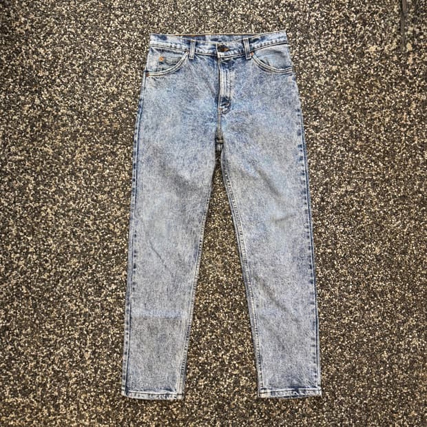 80s 리바이스 511 블리치 워싱 데님 오렌지탭 made in USA