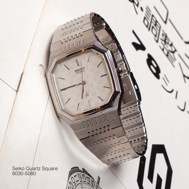 세이코 쿼츠 스퀘어 6030-5080 빈티지 시계