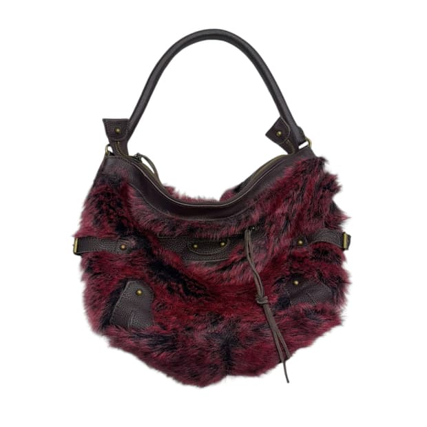 Fur shoulder bag