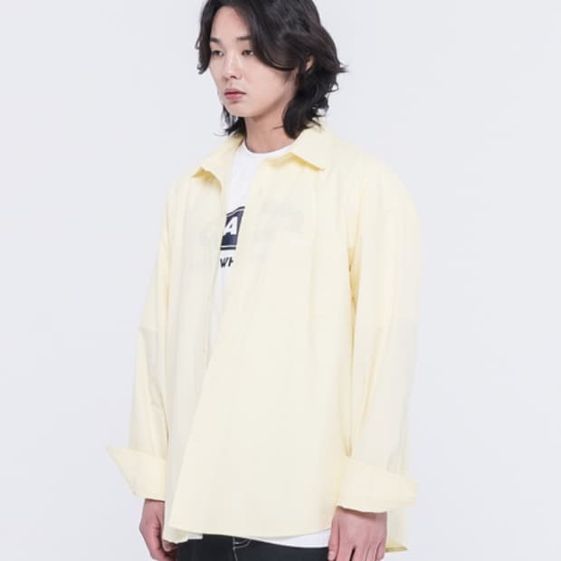 해비즘 클리어 라벨 셔츠 옐로우 1사이즈