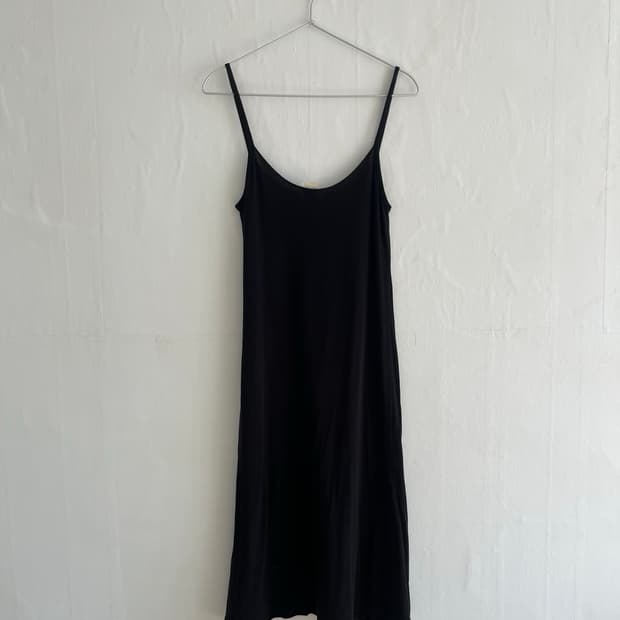 yohji yamamoto 코튼 U넥 드레스