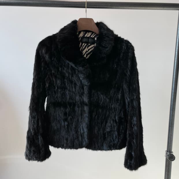 (M) LONE 론 정욱준 여성용 숏 밍크 코트 자켓
