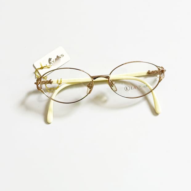 90s LAVANS 골드 슬림 오벌 프레임 빈티지 안경
