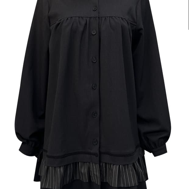 체메씨 chemehc 스트라이프 프릴 원피스