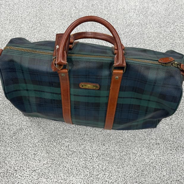 폴로 랄프로렌 90s PVC 타탄 보스턴백