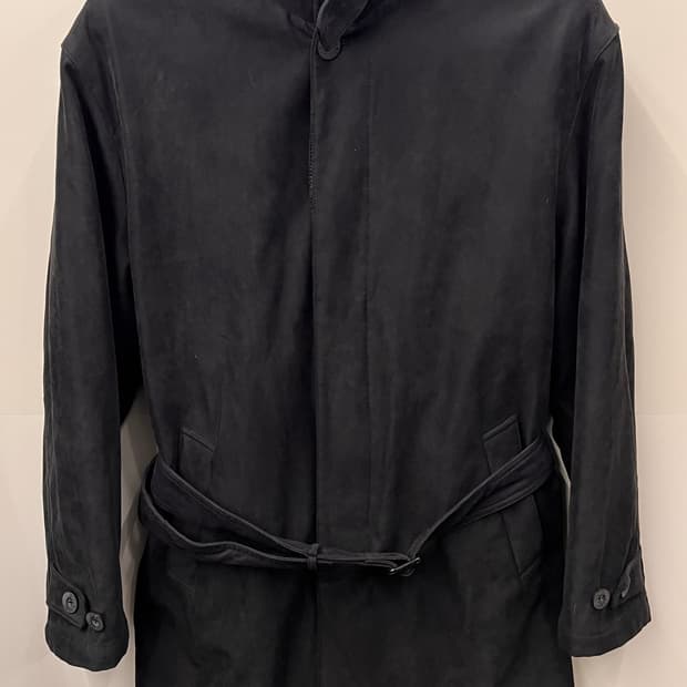 아르마니 Armani Exchange 블랙 벨티드 코트 L