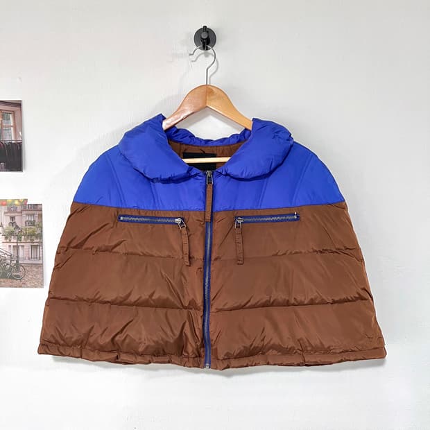 [L] 틸버리 패딩 케이프 패딩망토