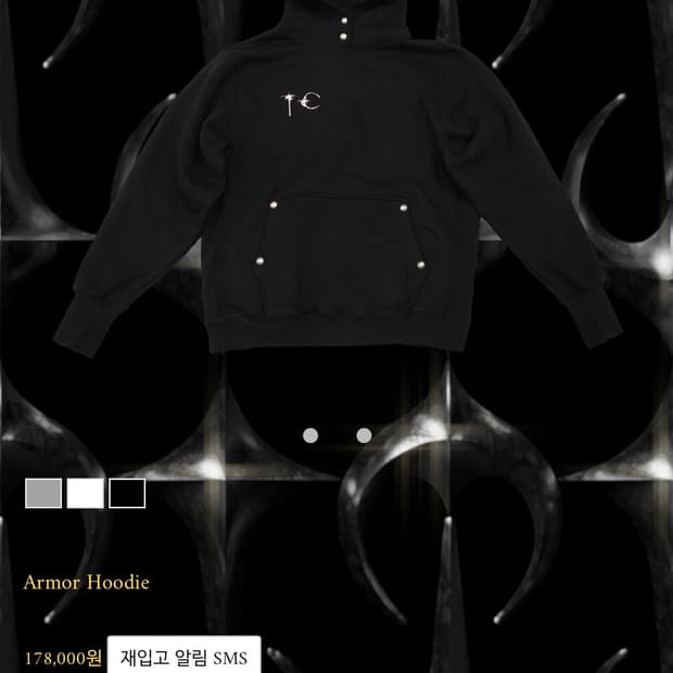 [새상품]떠그클럽 Armor Hoodie (preorder) 블랙2