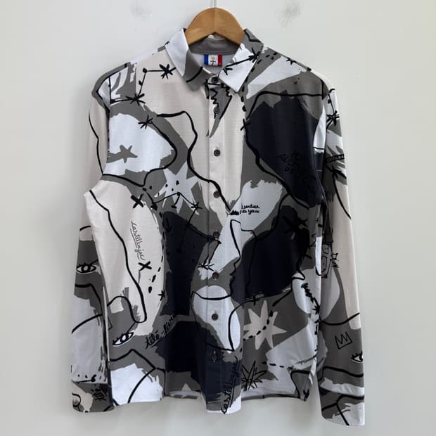 [100] 까스텔바작 골프 남성 아트웍 패턴 기능성 셔츠 3736