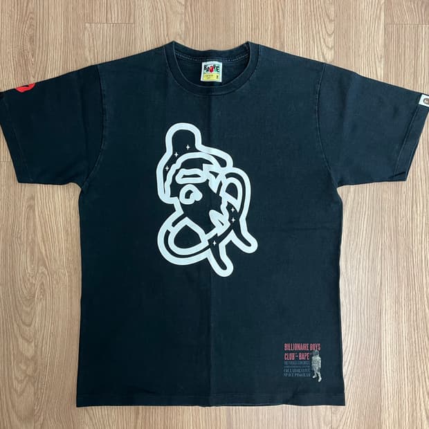 베이프 BAPE X BBC 빌리네어보이즈클럽 티셔츠 Sz.M